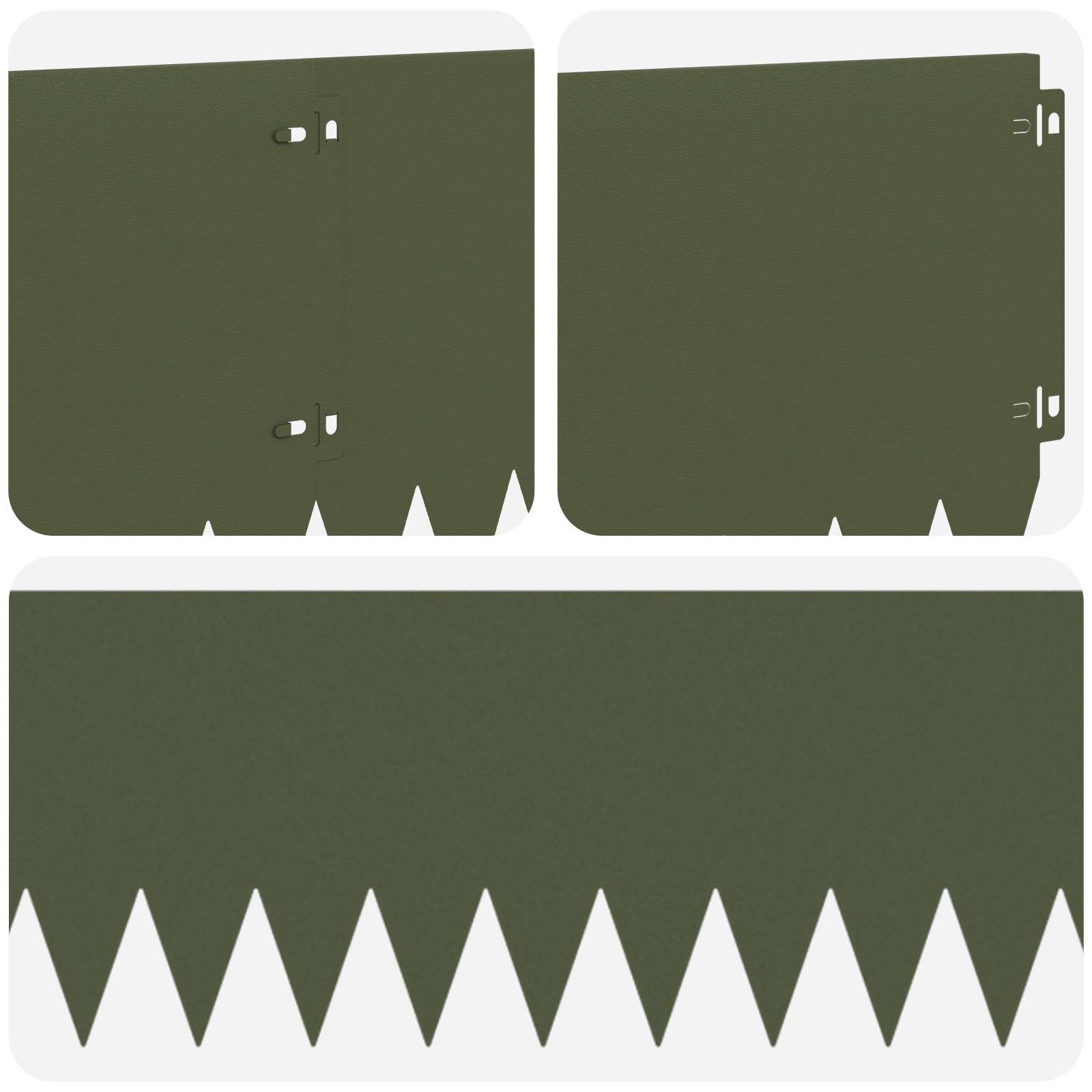 Gazonrand 20 st 103 x 25 cm Staal Olijfgroen