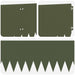 Gazonrand 20 st 103 x 25 cm Staal Olijfgroen