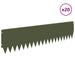 Gazonrand 20 st 103 x 25 cm Staal Olijfgroen