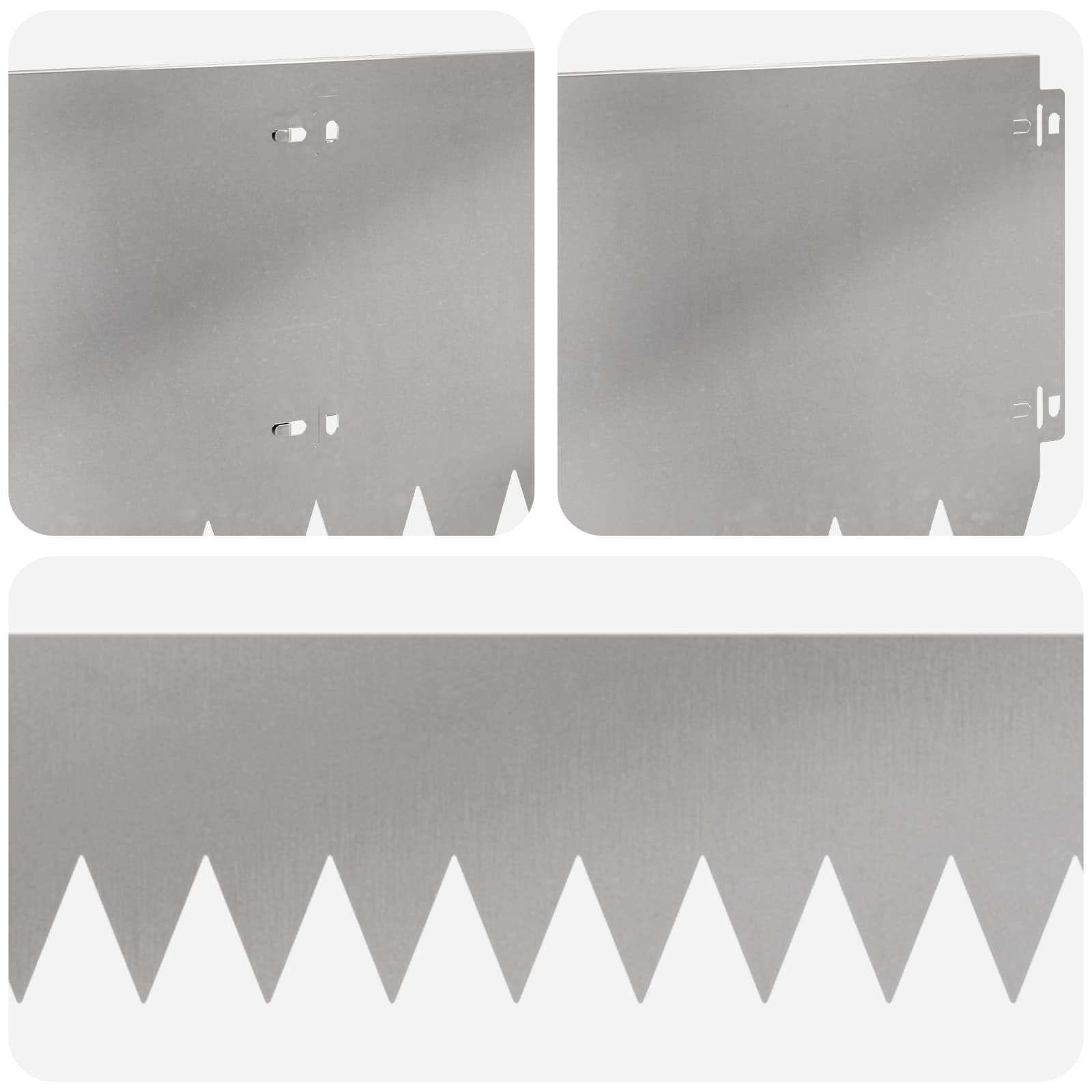 Gazonrand 10 st 103 x 25 cm Staal Zilverkleurig