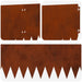 Gazonrand 10 st 103 x 25 cm Staal Roestig