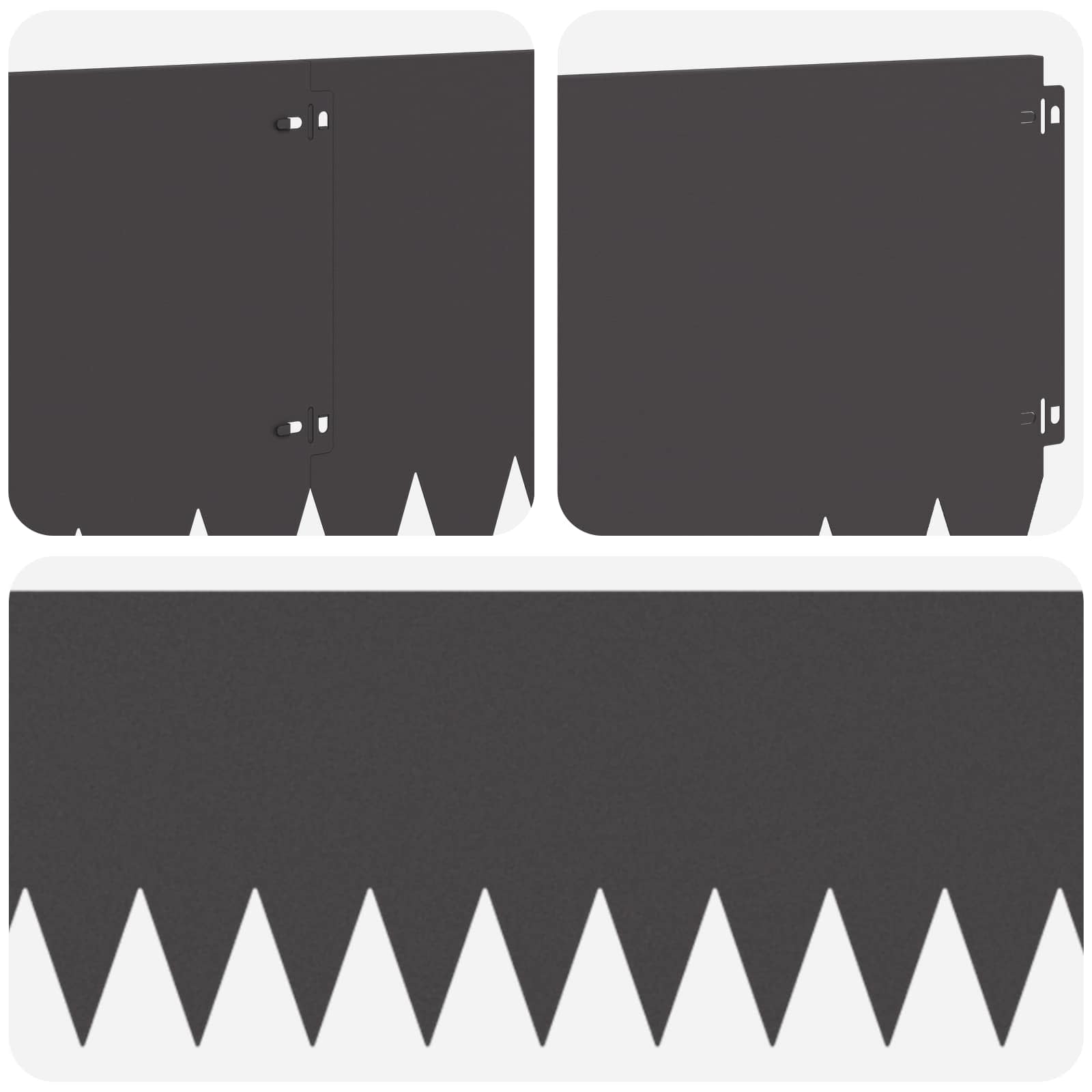 Gazonrand 10 st 103 x 30 cm Staal Zwart