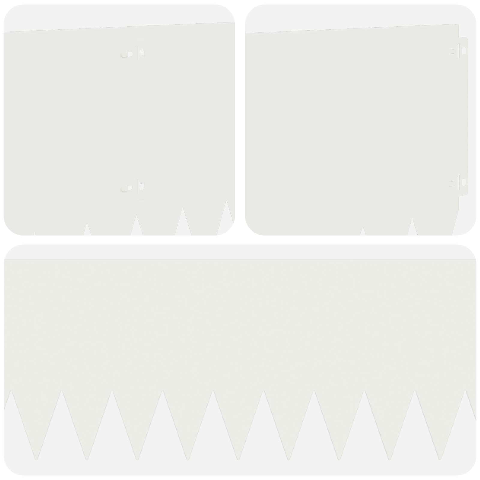 Gazonrand 10 st 103 x 30 cm Staal Wit