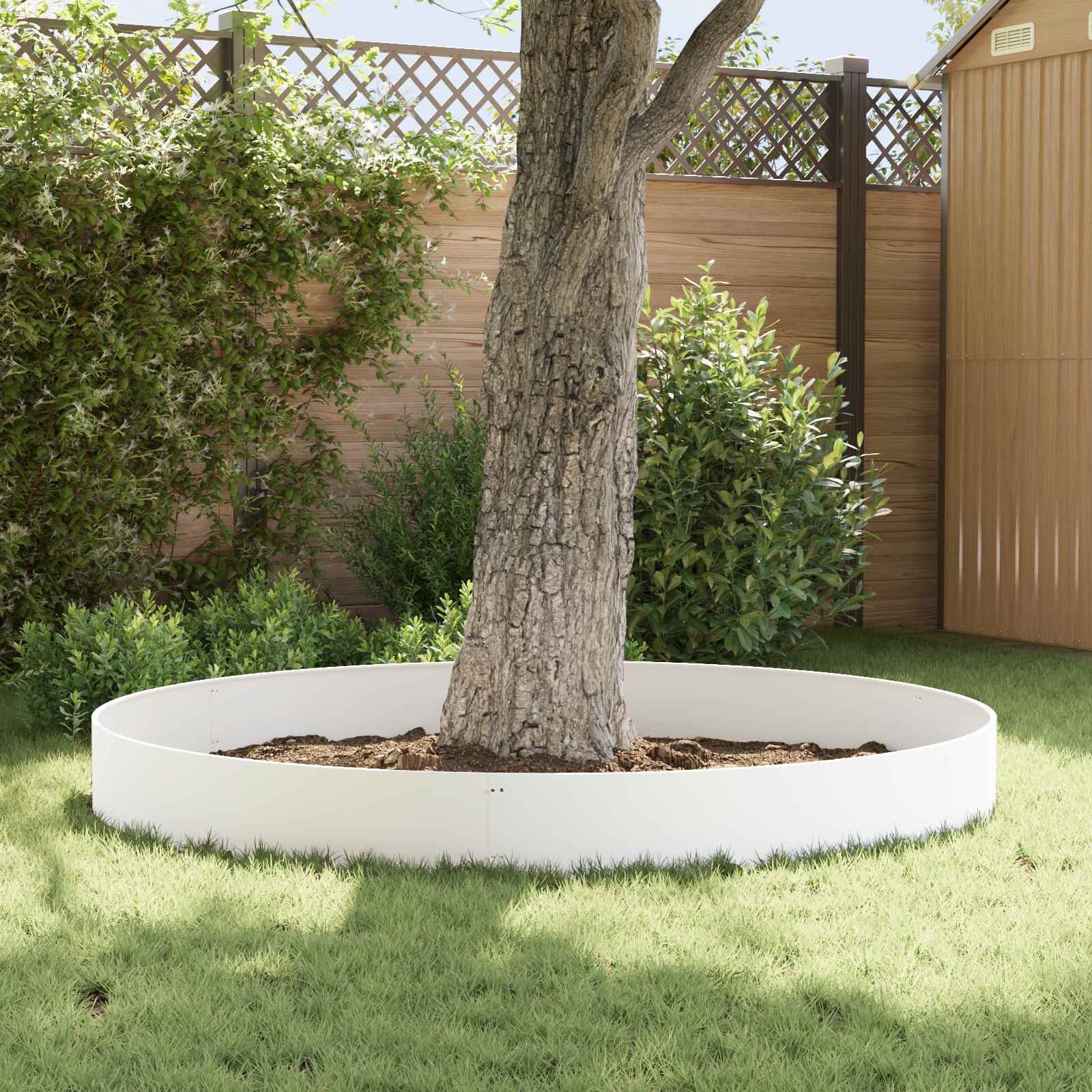 Gazonrand 20 st 103 x 30 cm Staal Wit