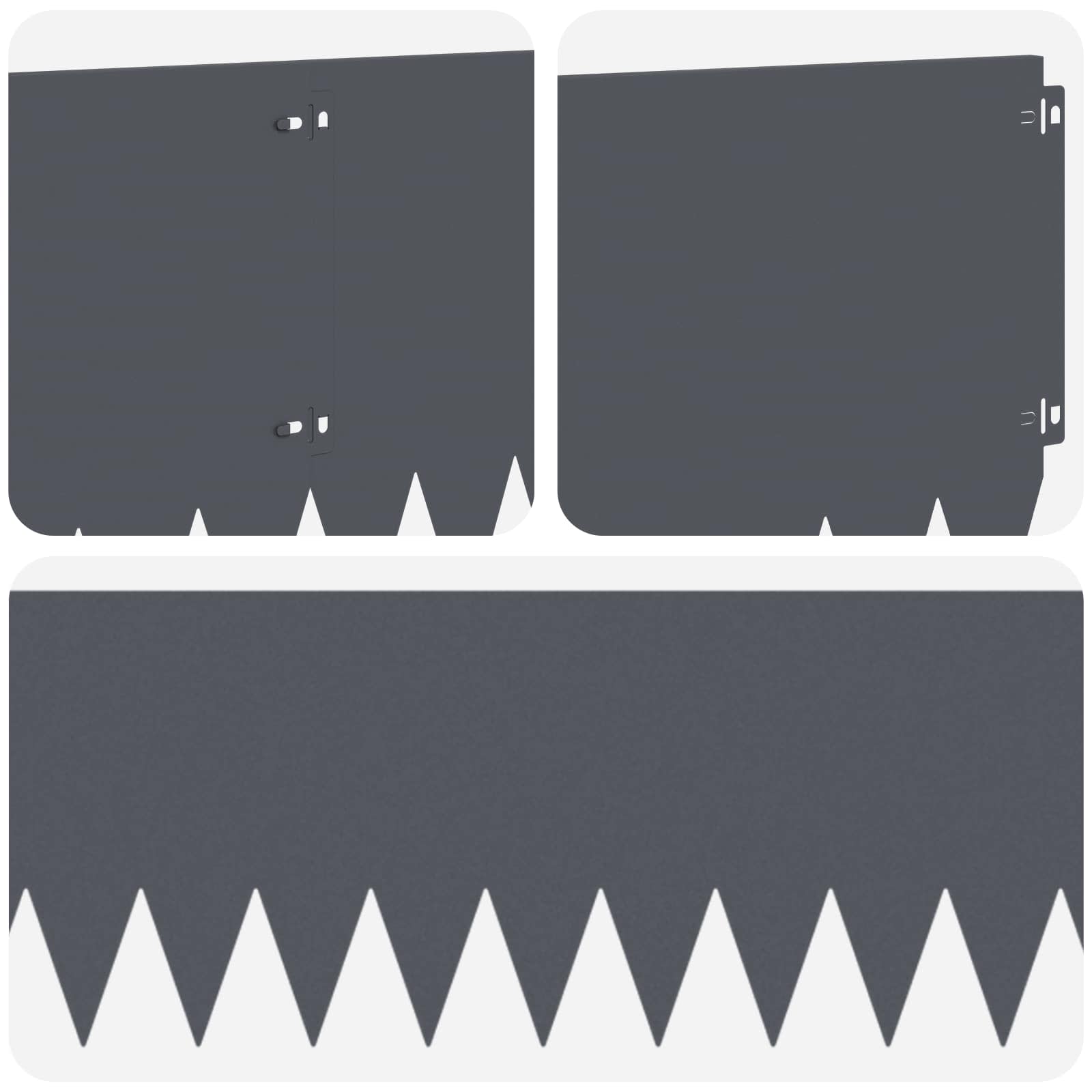 Gazonrand 10 st 103 x 30 cm Staal Antracietkleurig