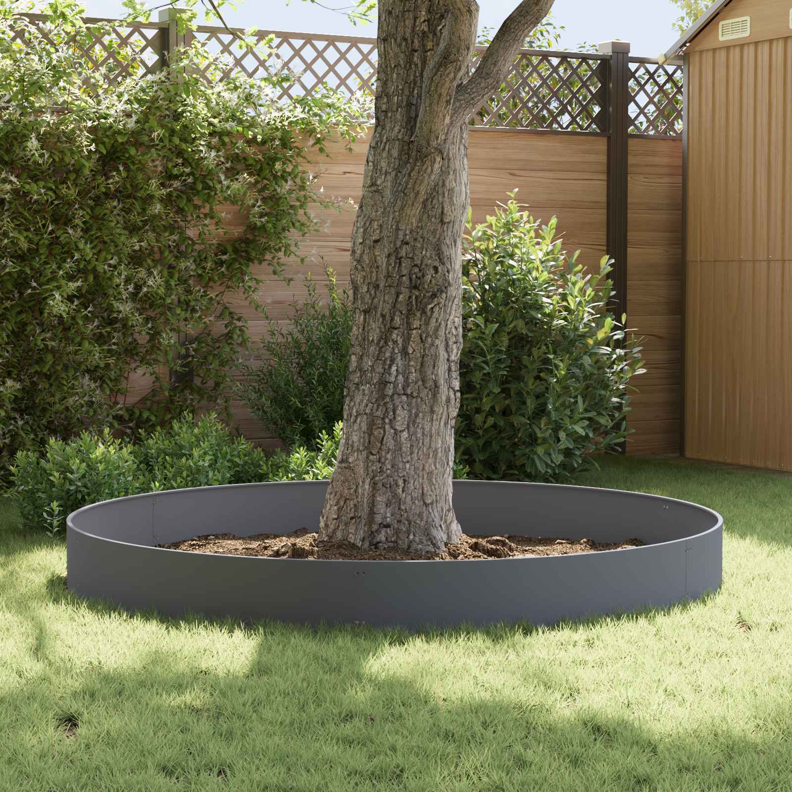 Gazonrand 10 st 103 x 30 cm Staal Antracietkleurig