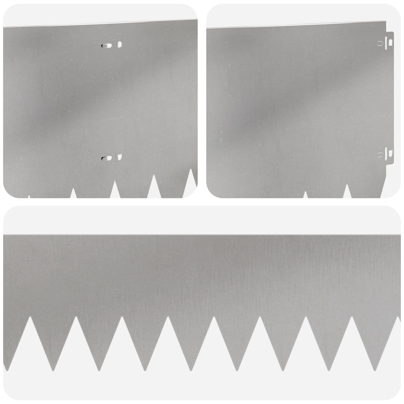 Gazonrand 10 st 103 x 30 cm Staal Zilverkleurig