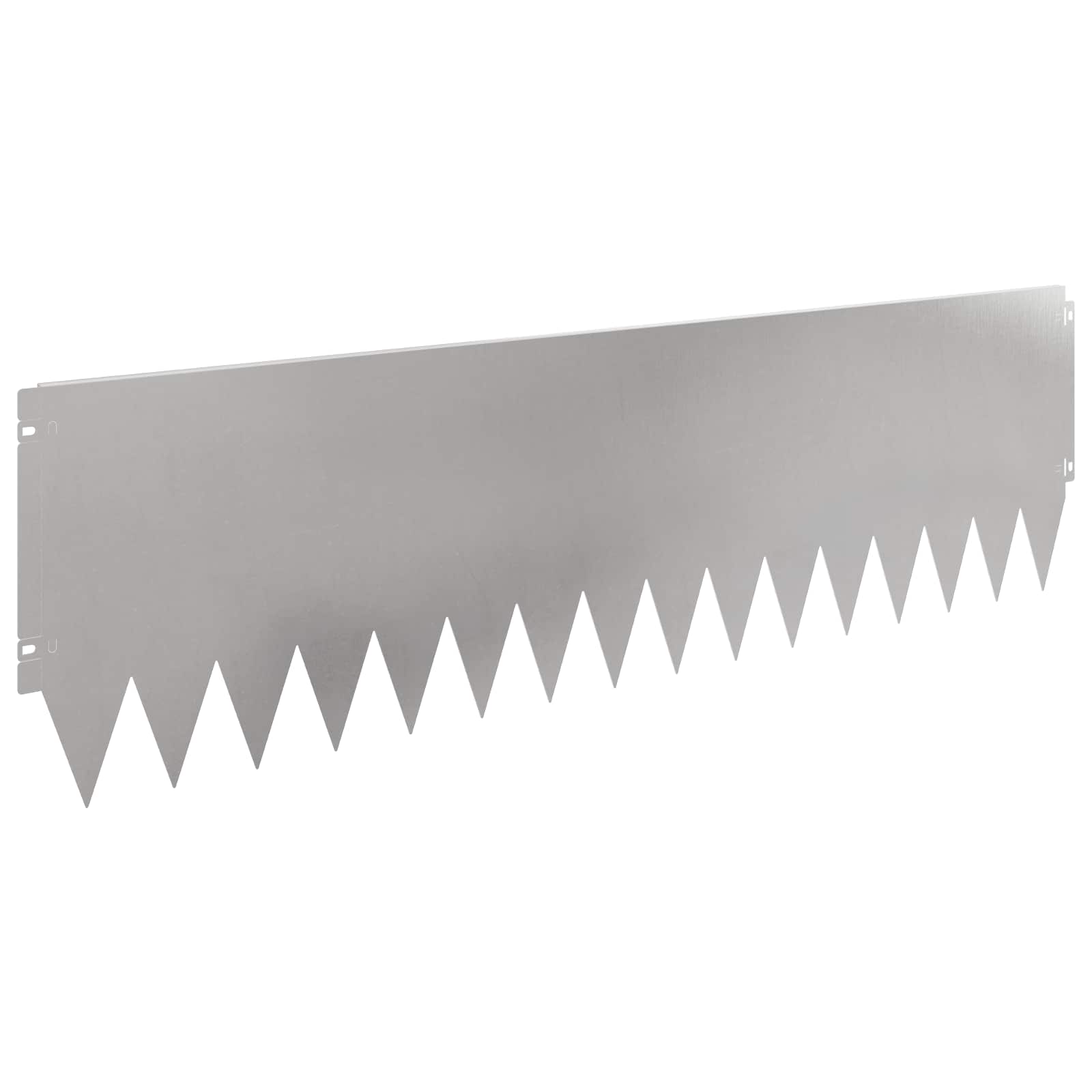 Gazonrand 10 st 103 x 30 cm Staal Zilverkleurig