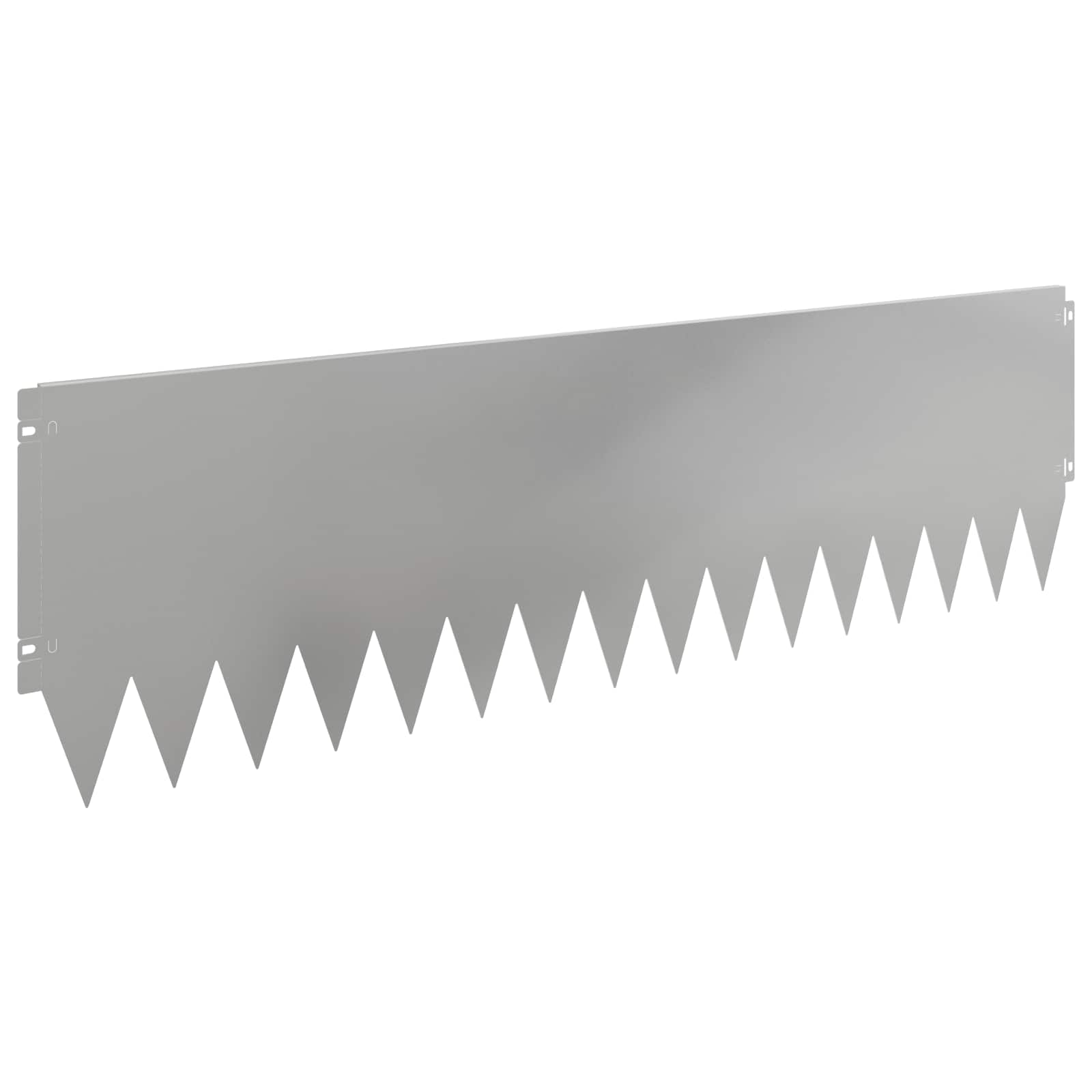 Gazonrand 10 st 103 x 30 cm Staal Zilverkleurig