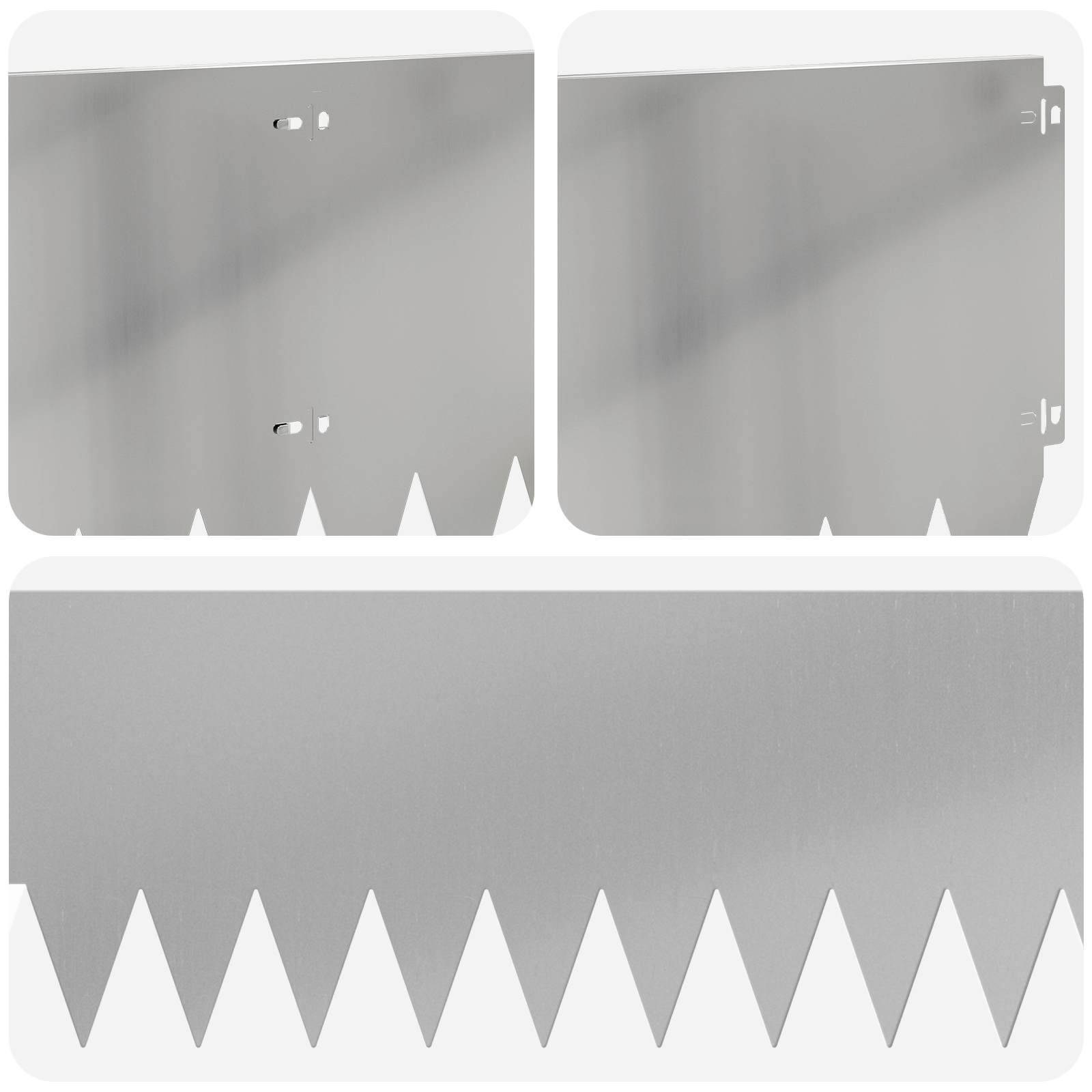 Gazonrand 20 st 103 x 30 cm Staal Zilverkleurig