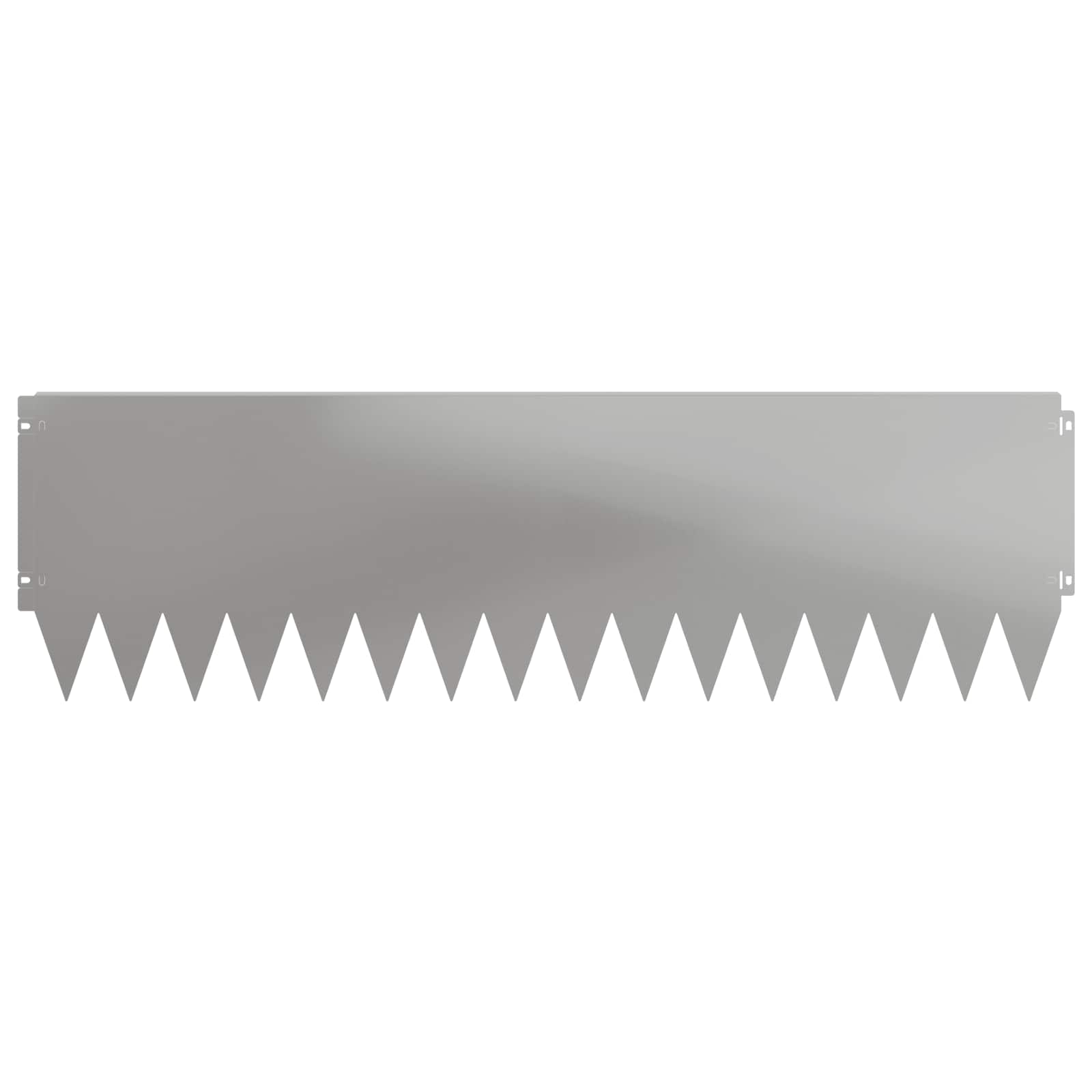 Gazonrand 20 st 103 x 30 cm Staal Zilverkleurig