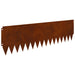 Gazonrand 10 st 103 x 30 cm Staal Roestig