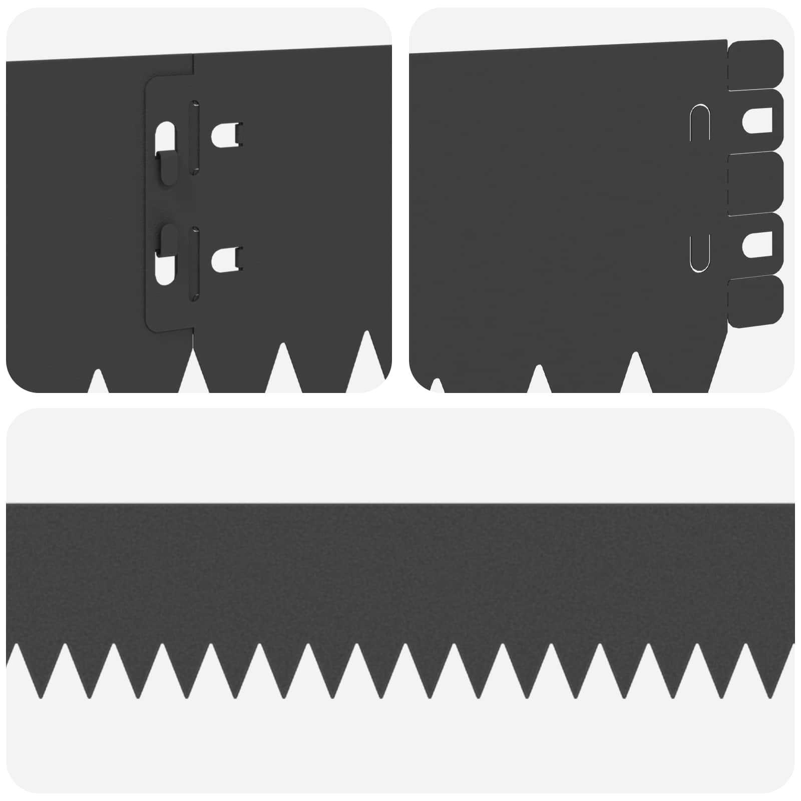 Gazonrand 50 st 103 x 10 cm Staal Zwart