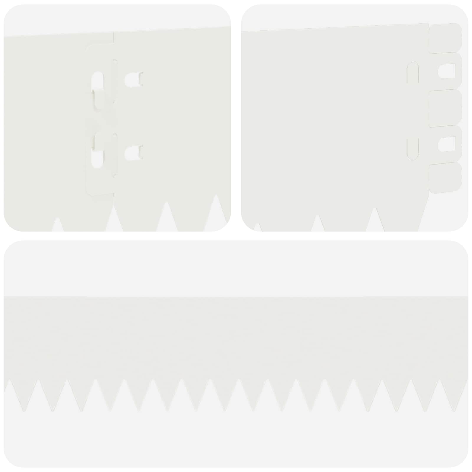 Gazonrand 10 st 103 x 10 cm Staal Wit