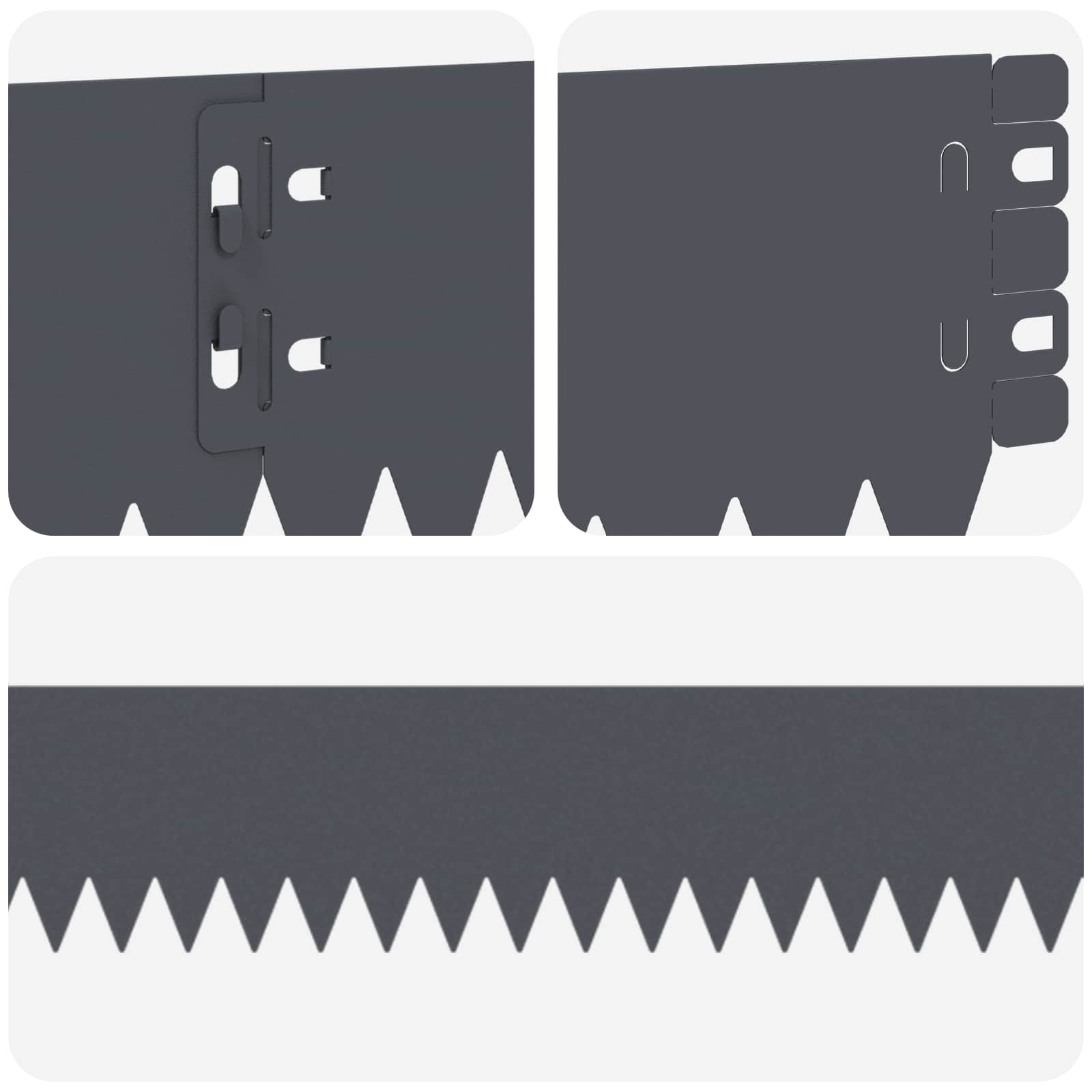 Gazonrand 20 st 103 x 10 cm Staal Antracietkleurig