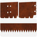 Gazonrand 10 st 103 x 10 cm Staal Roestig