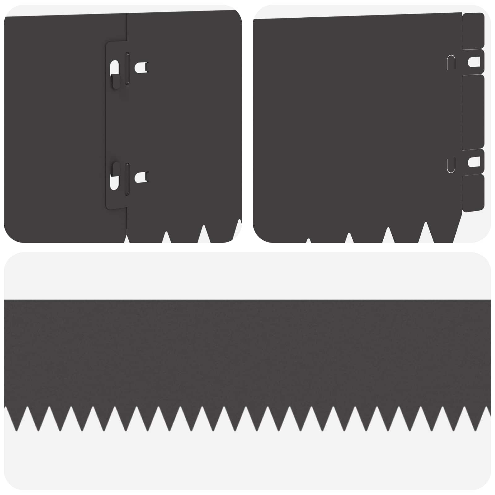 Gazonrand 10 st 103 x 15 cm Staal Zwart