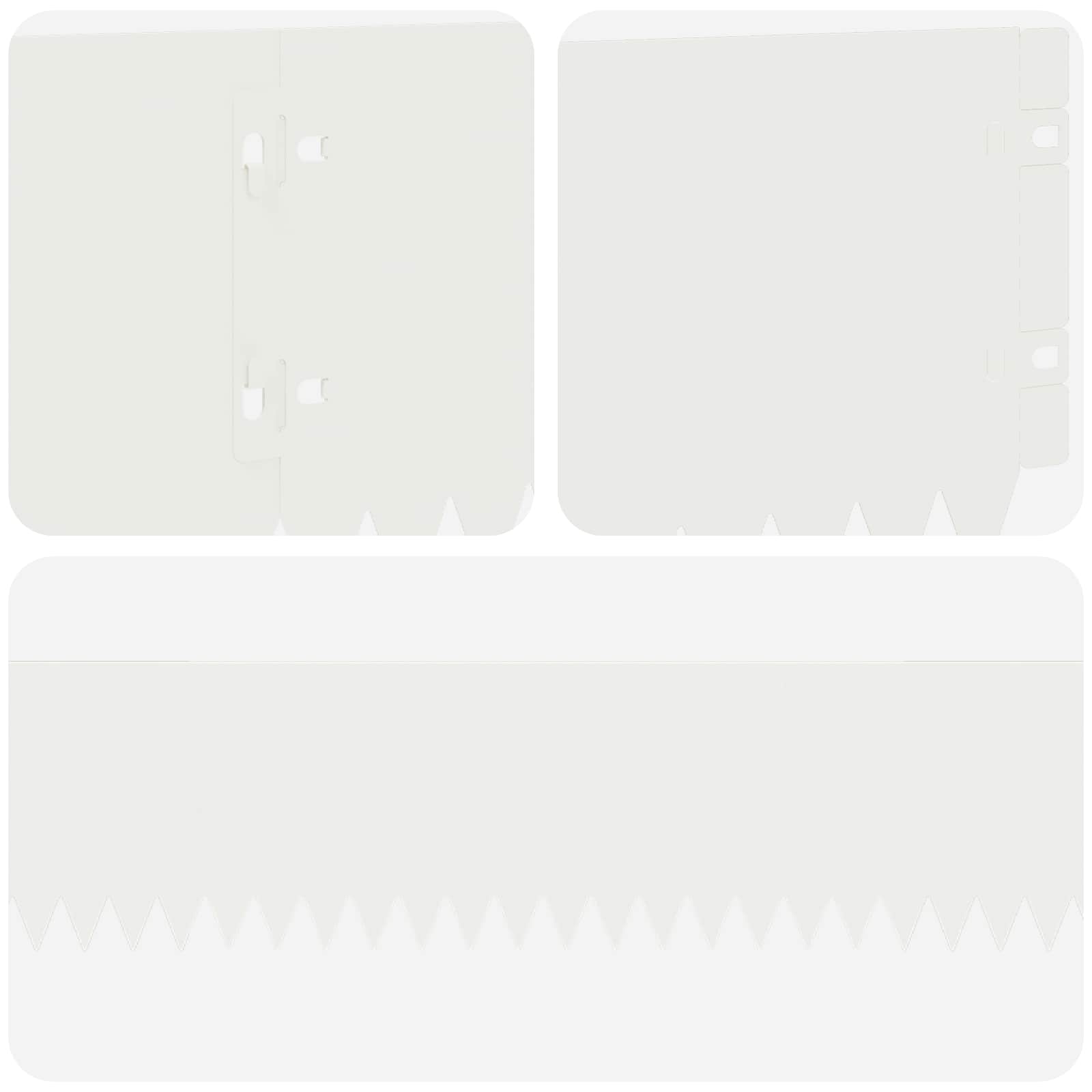 Gazonrand 10 st 103 x 15 cm Staal Wit