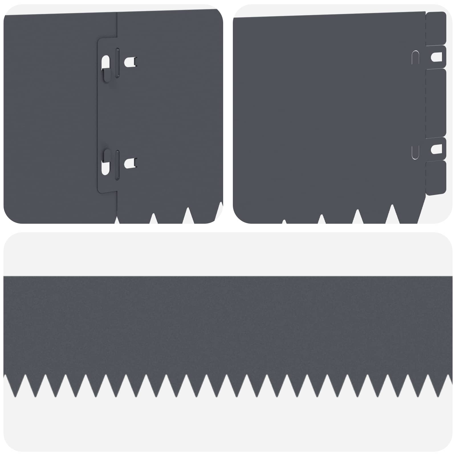 Gazonrand 20 st 103 x 15 cm Staal Antracietkleurig