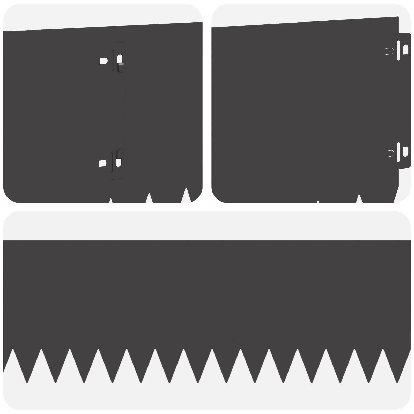 Gazonrand 10 st 103 x 20 cm Staal Zwart