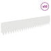Gazonrand 10 st 103 x 20 cm Staal Wit
