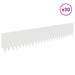Gazonrand 30 st 103 x 20 cm Staal Wit