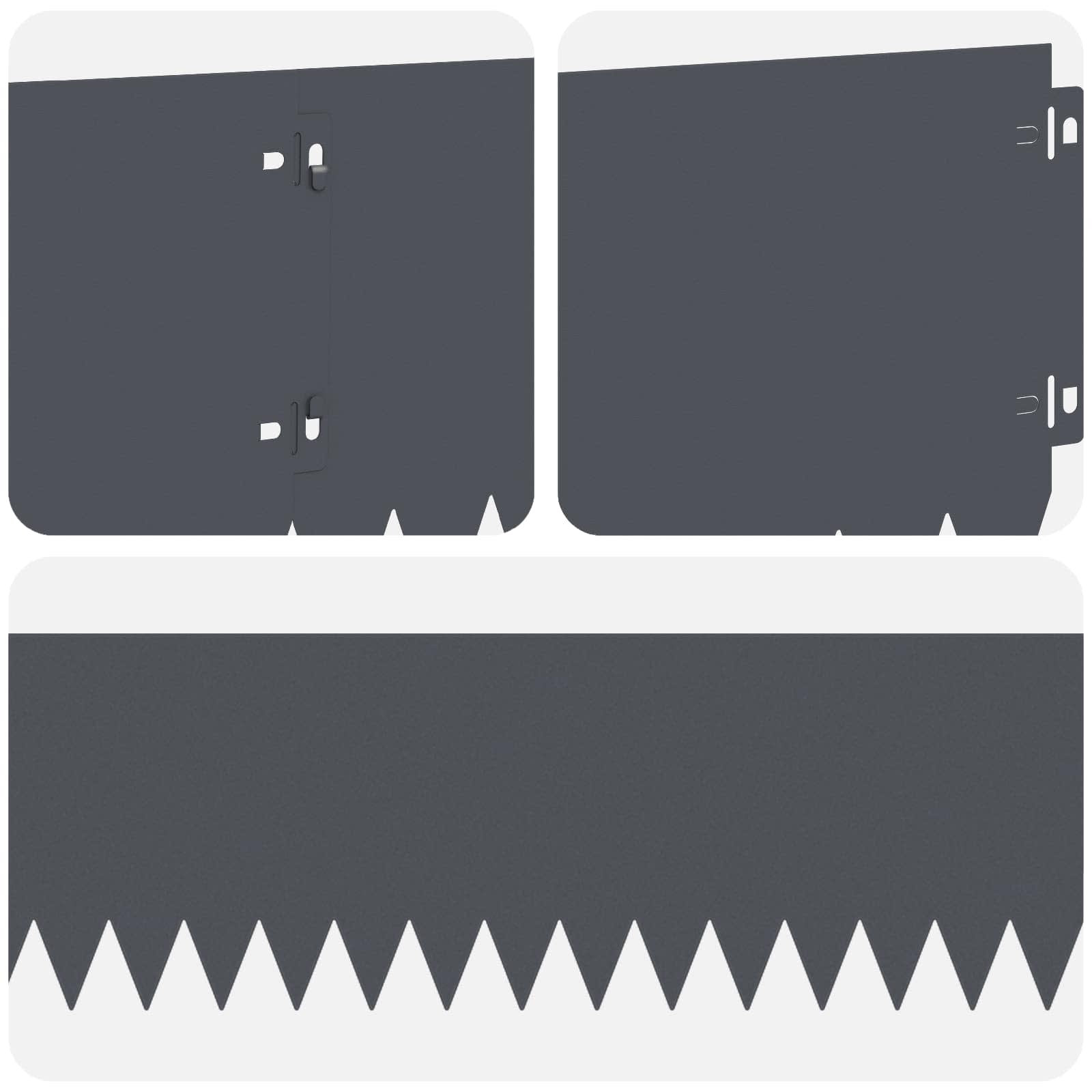 Gazonrand 10 st 103 x 20 cm Staal Antracietkleurig