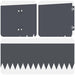 Gazonrand 10 st 103 x 20 cm Staal Antracietkleurig