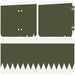 Gazonrand 30 st 103 x 20 cm Staal Olijfgroen