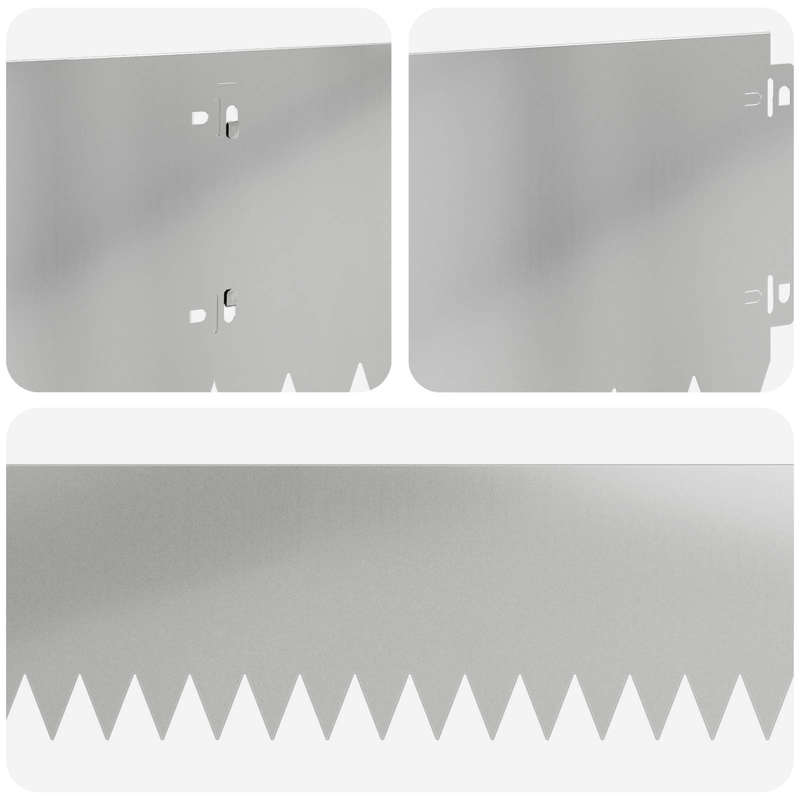 Gazonrand 10 st 103 x 20 cm Staal Zilverkleurig