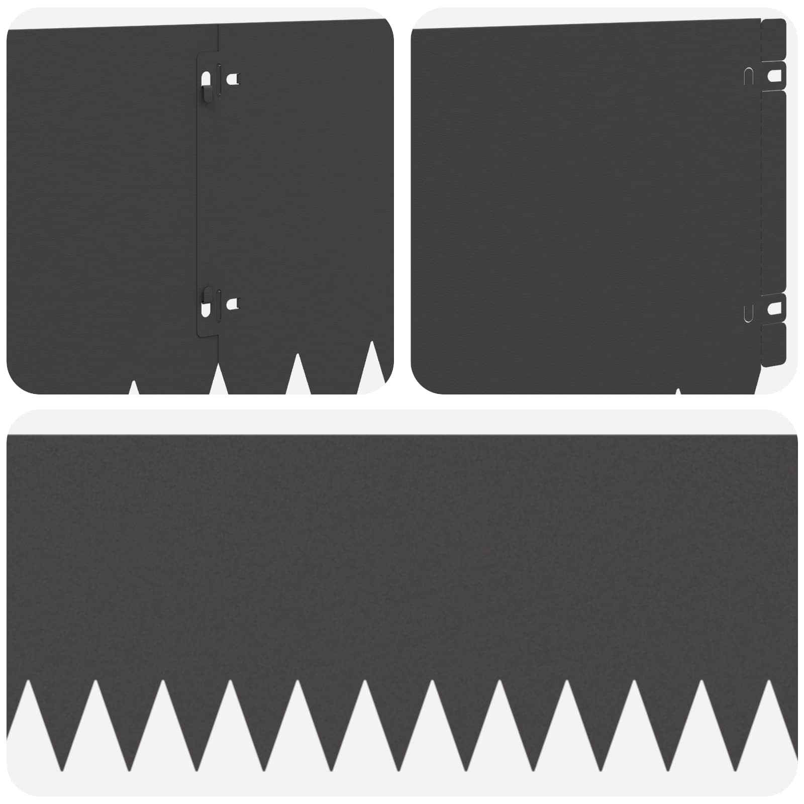 Gazonrand 20 st 103 x 25 cm Staal Zwart