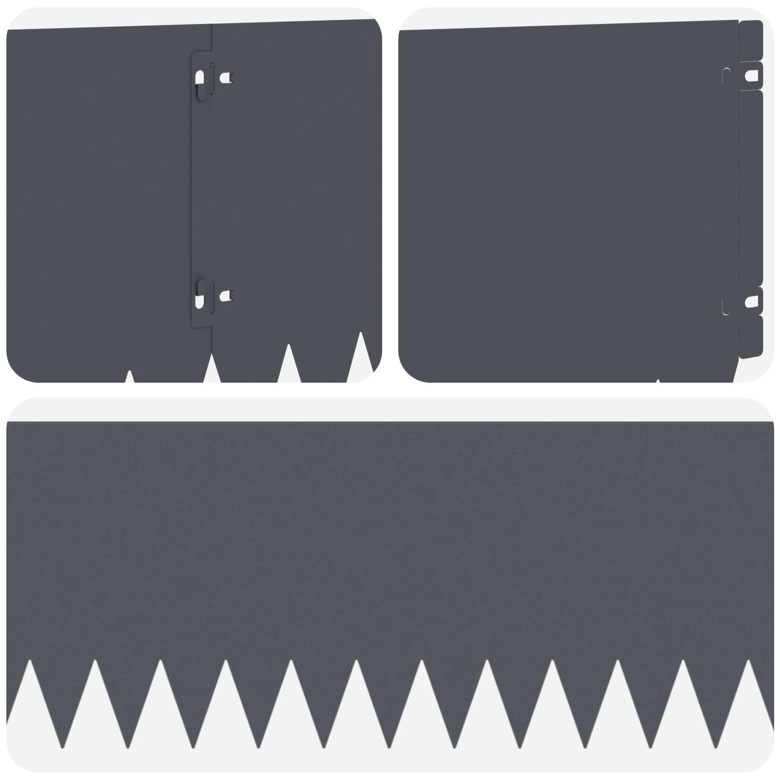 Gazonrand 10 st 103 x 25 cm Staal Antracietkleurig