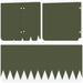 Gazonrand 10 st 103 x 25 cm Staal Olijfgroen