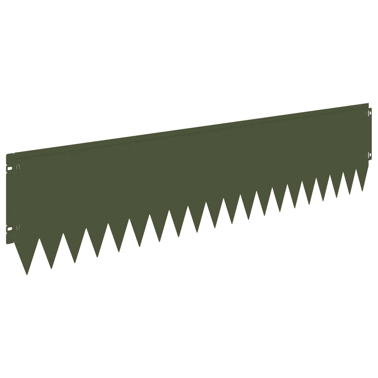 Gazonrand 10 st 103 x 25 cm Staal Olijfgroen