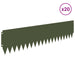 Gazonrand 20 st 103 x 25 cm Staal Olijfgroen