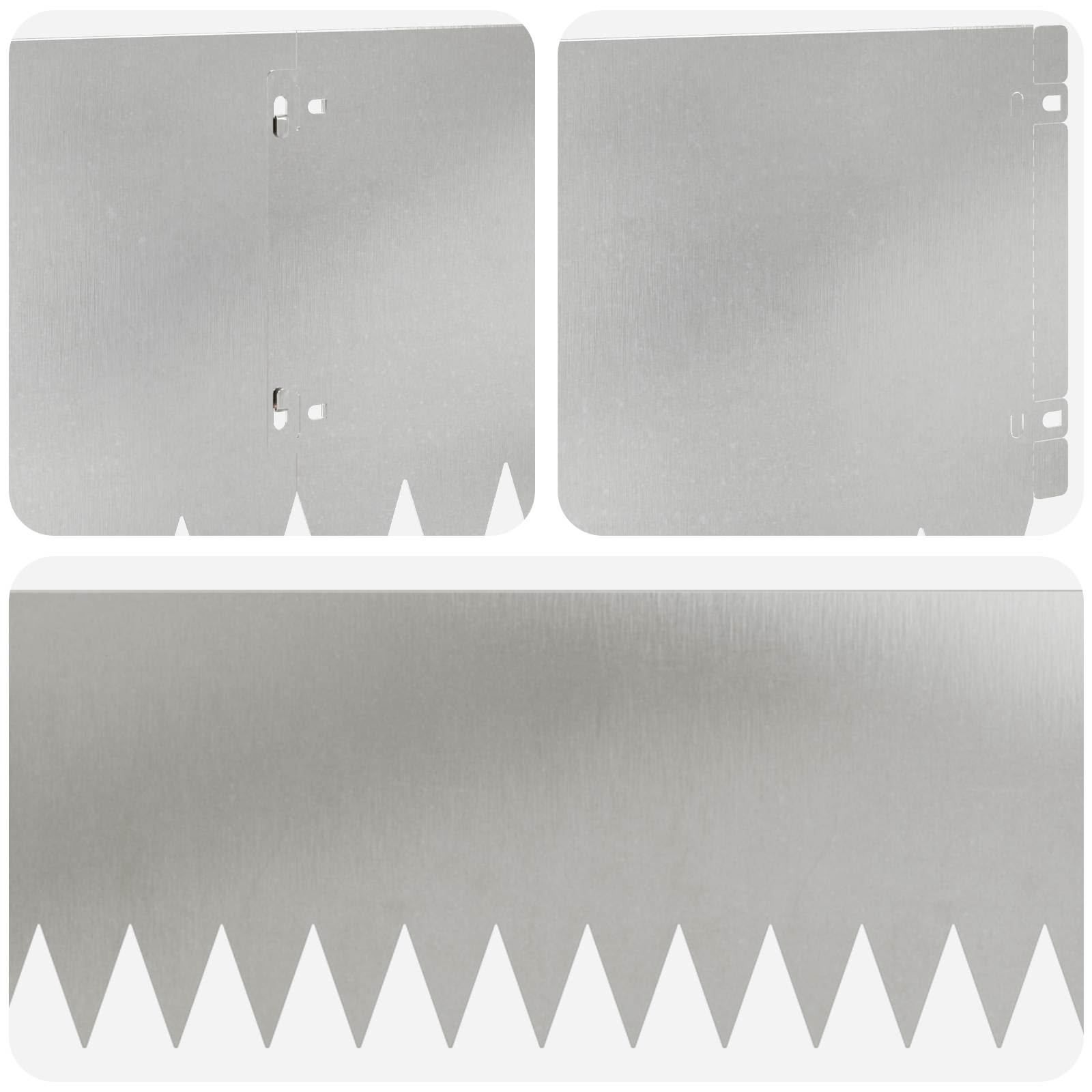 Gazonrand 10 st 103 x 25 cm Staal Zilverkleurig