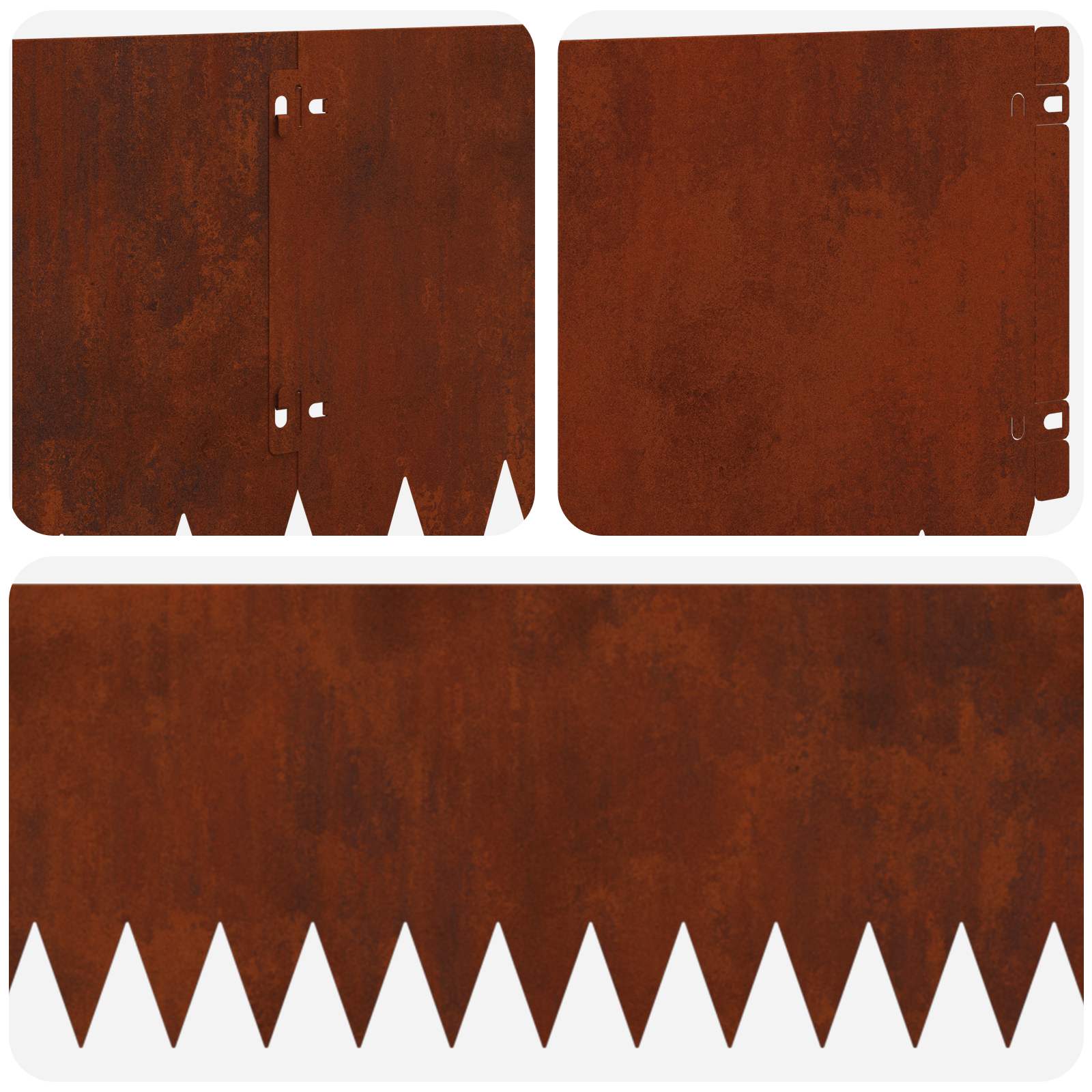 Gazonrand 20 st 103 x 25 cm Staal Roestig