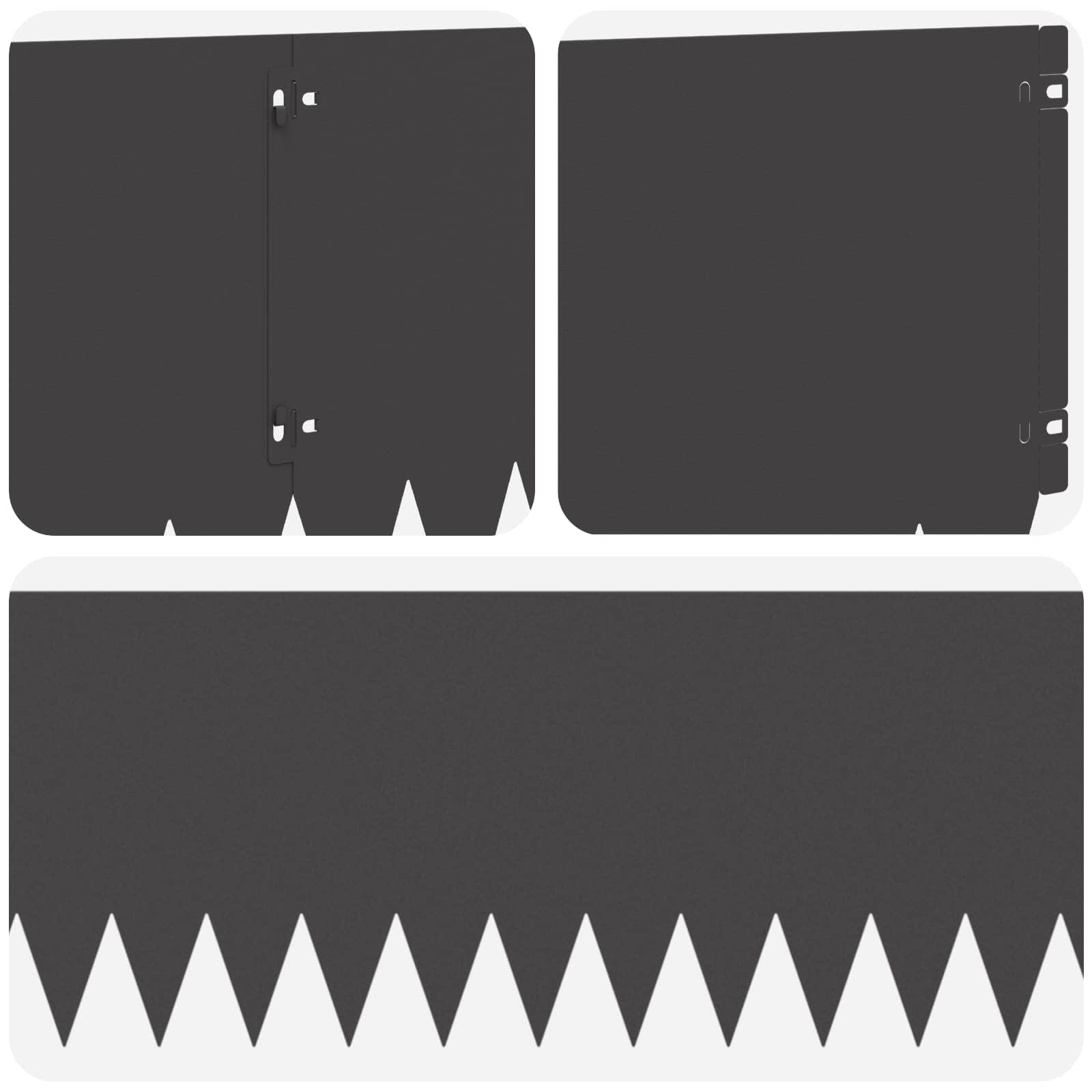 Gazonrand 20 st 103 x 30 cm Staal Zwart