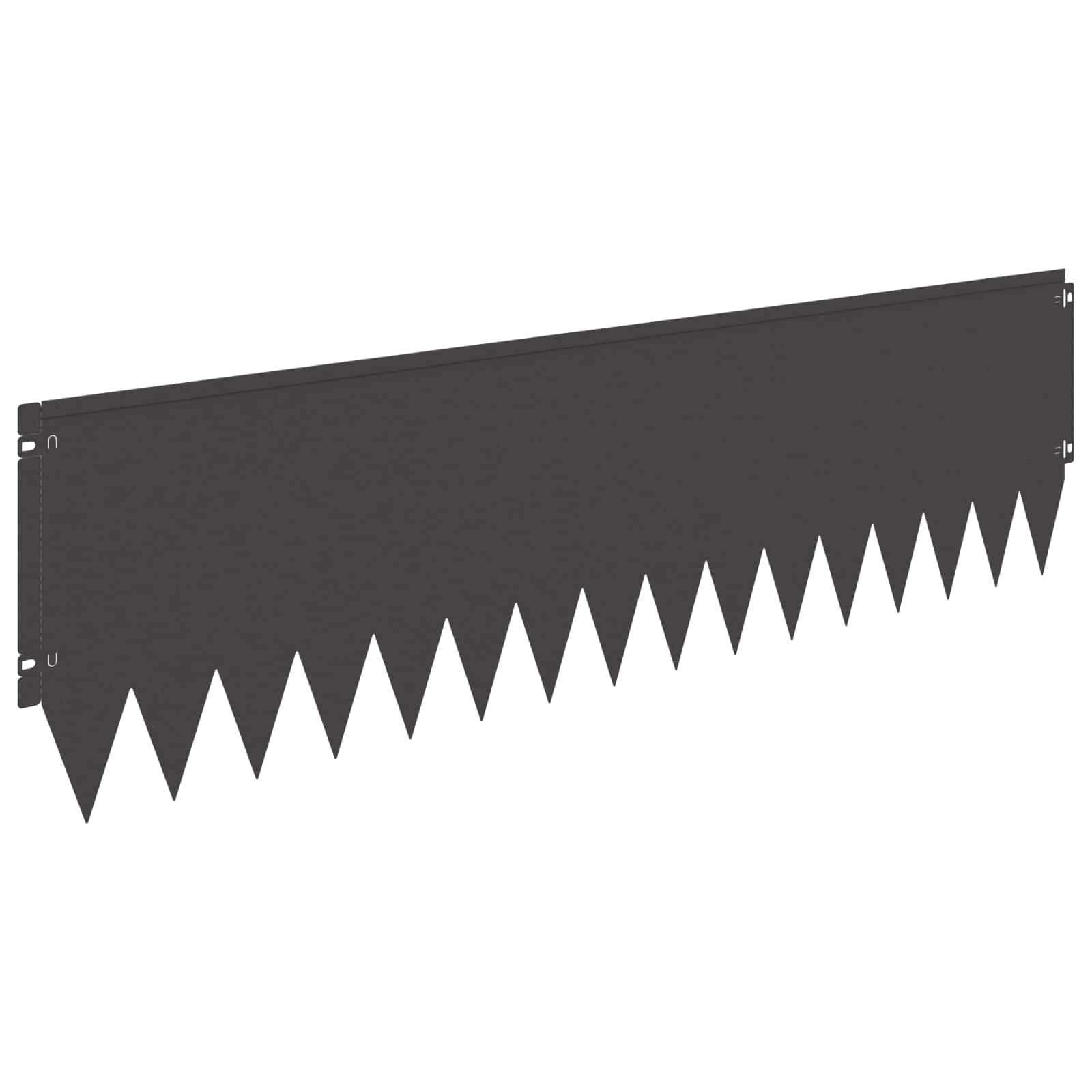 Gazonrand 20 st 103 x 30 cm Staal Zwart