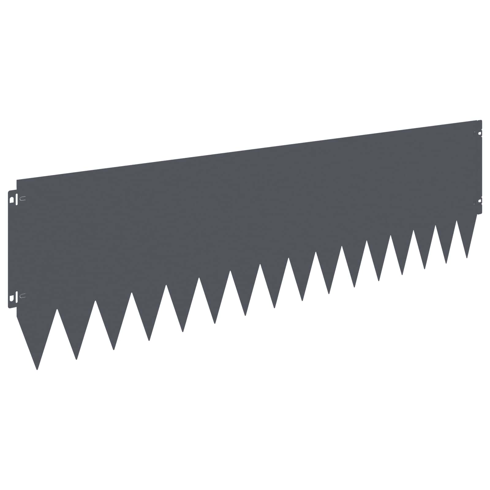 Gazonrand 10 st 103 x 30 cm Staal Antracietkleurig