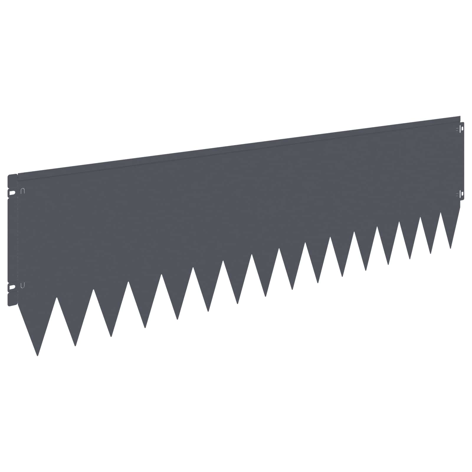 Gazonrand 10 st 103 x 30 cm Staal Antracietkleurig