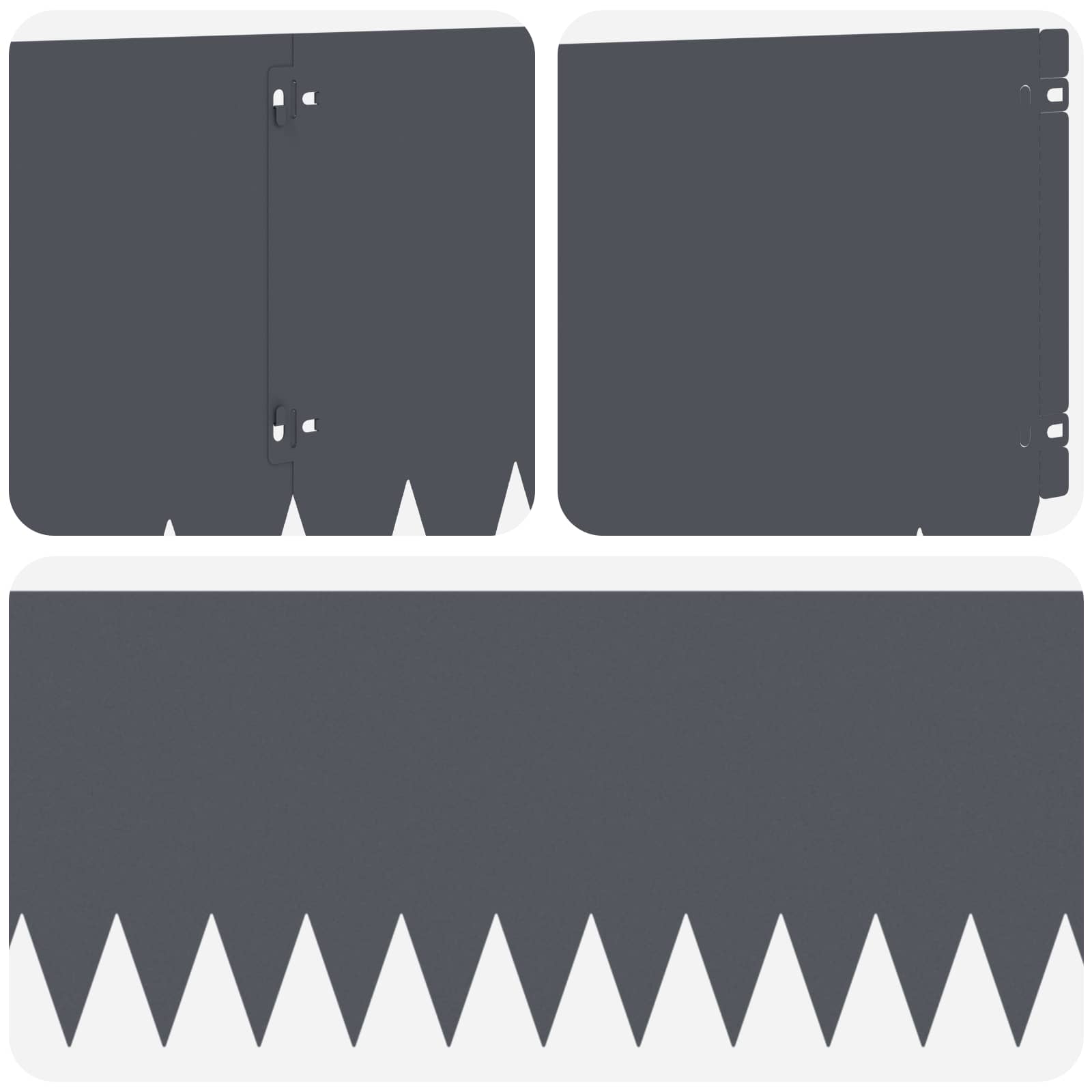 Gazonrand 20 st 103 x 30 cm Staal Antracietkleurig