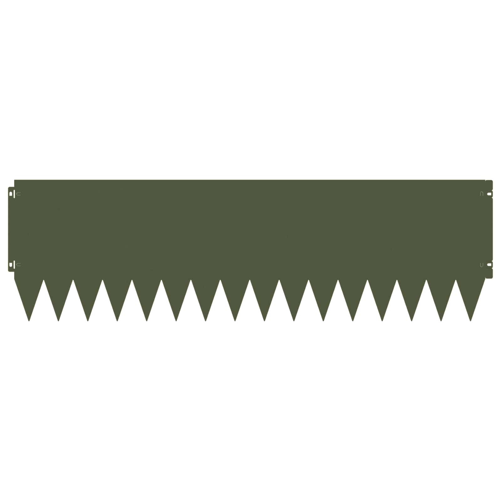 Gazonrand 20 st 103 x 30 cm Staal Olijfgroen