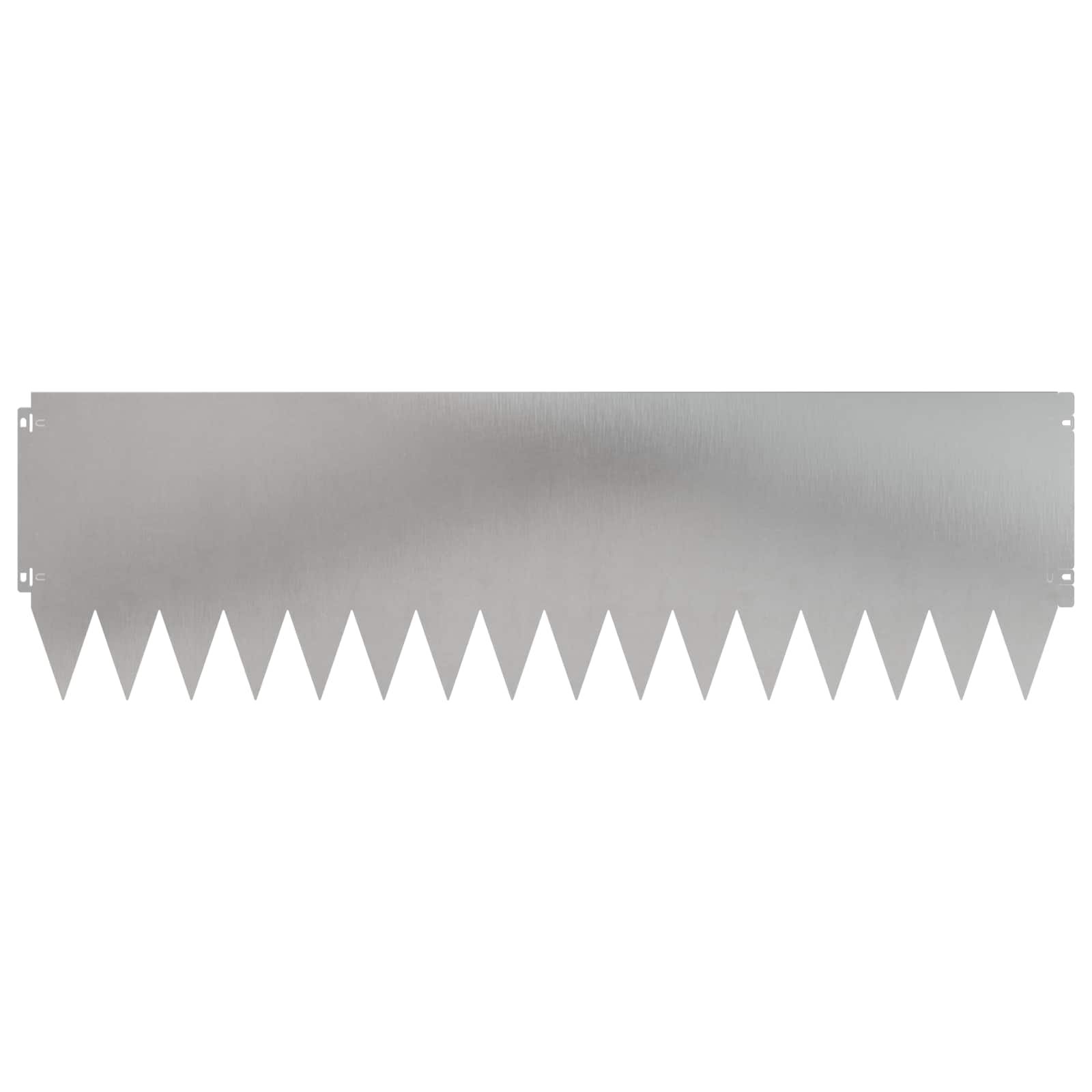 Gazonrand 10 st 103 x 30 cm Staal Zilverkleurig