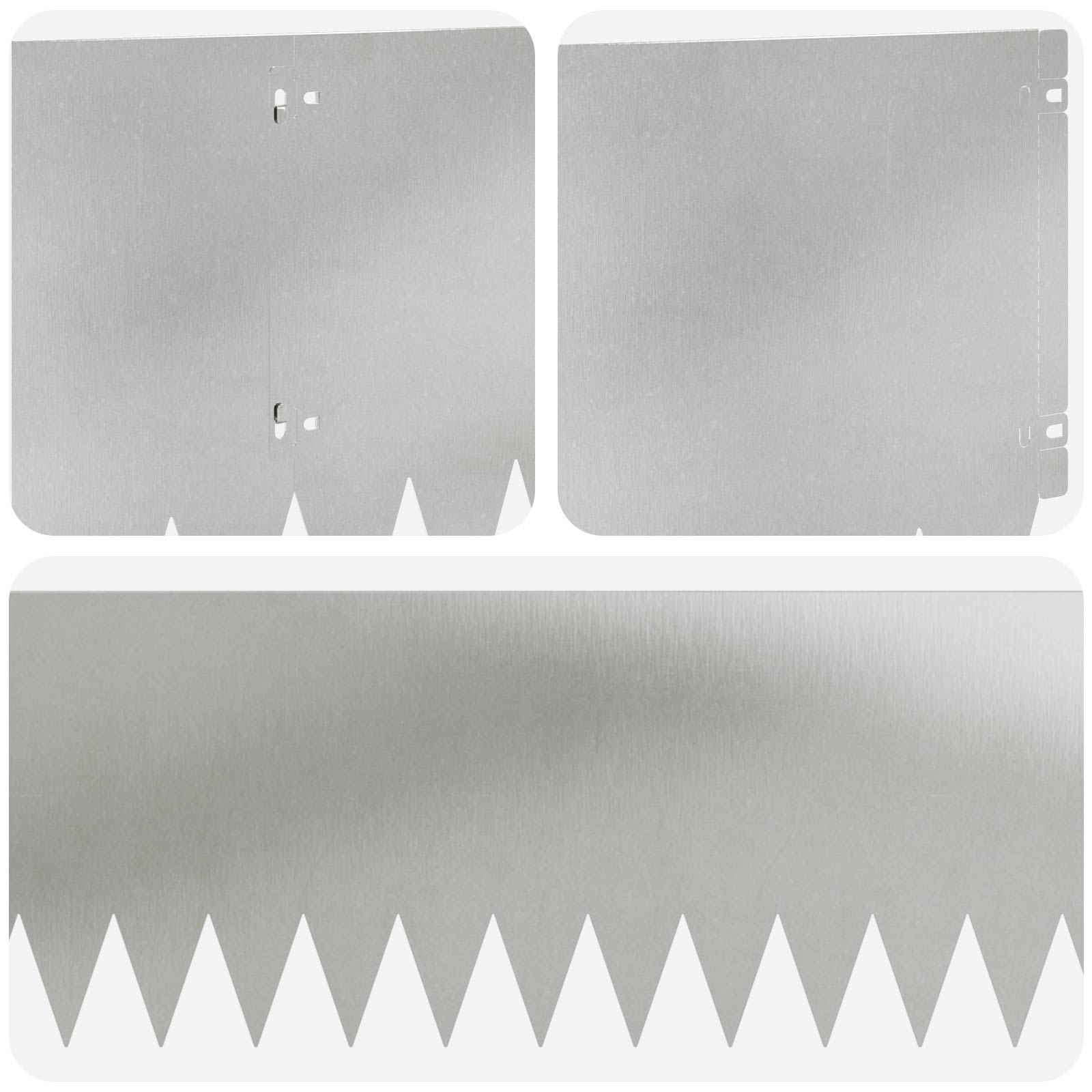 Gazonrand 20 st 103 x 30 cm Staal Zilverkleurig