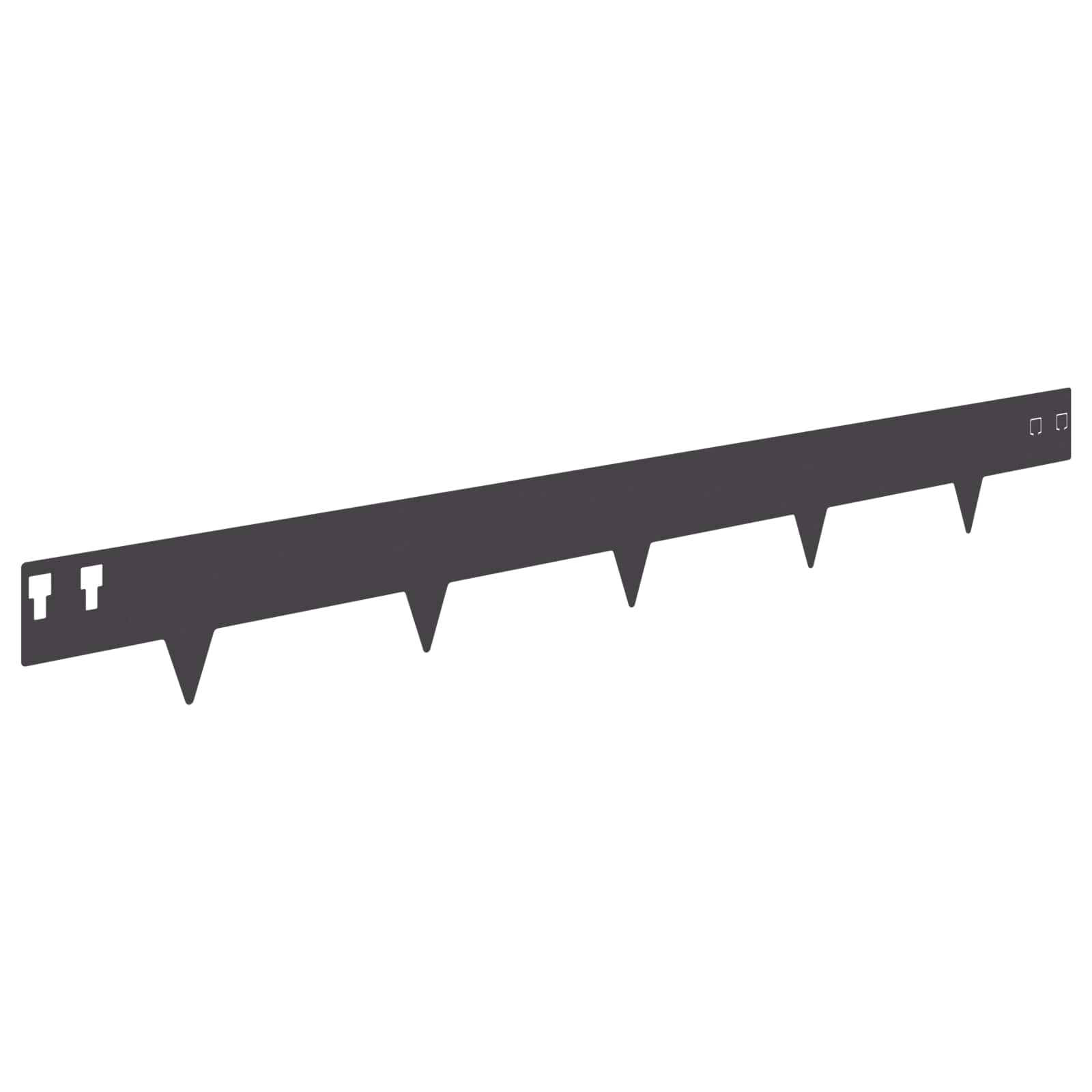 Gazonrand 20 st 100 x 12 cm Staal Zwart