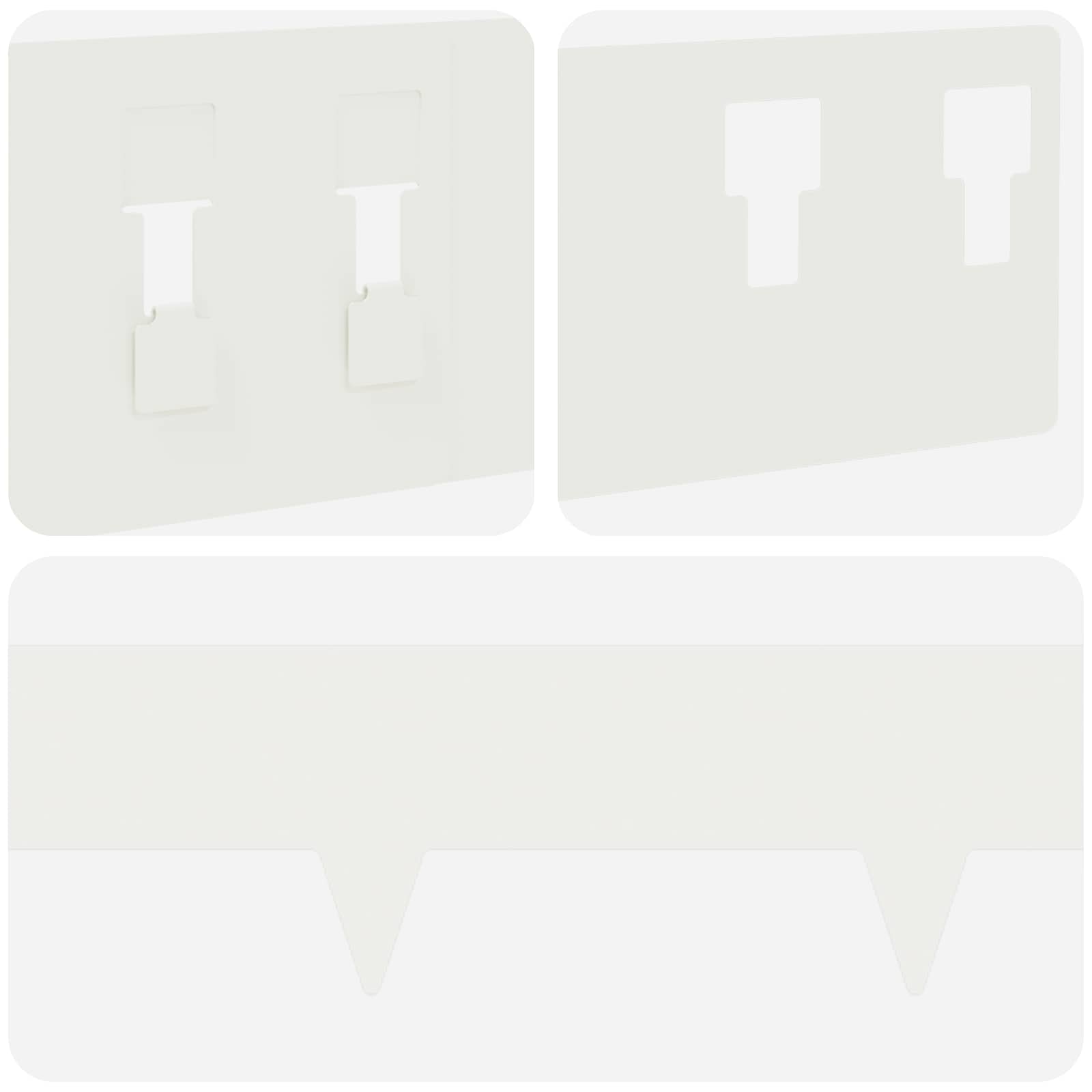 Gazonrand 10 st 100 x 12 cm Staal Wit