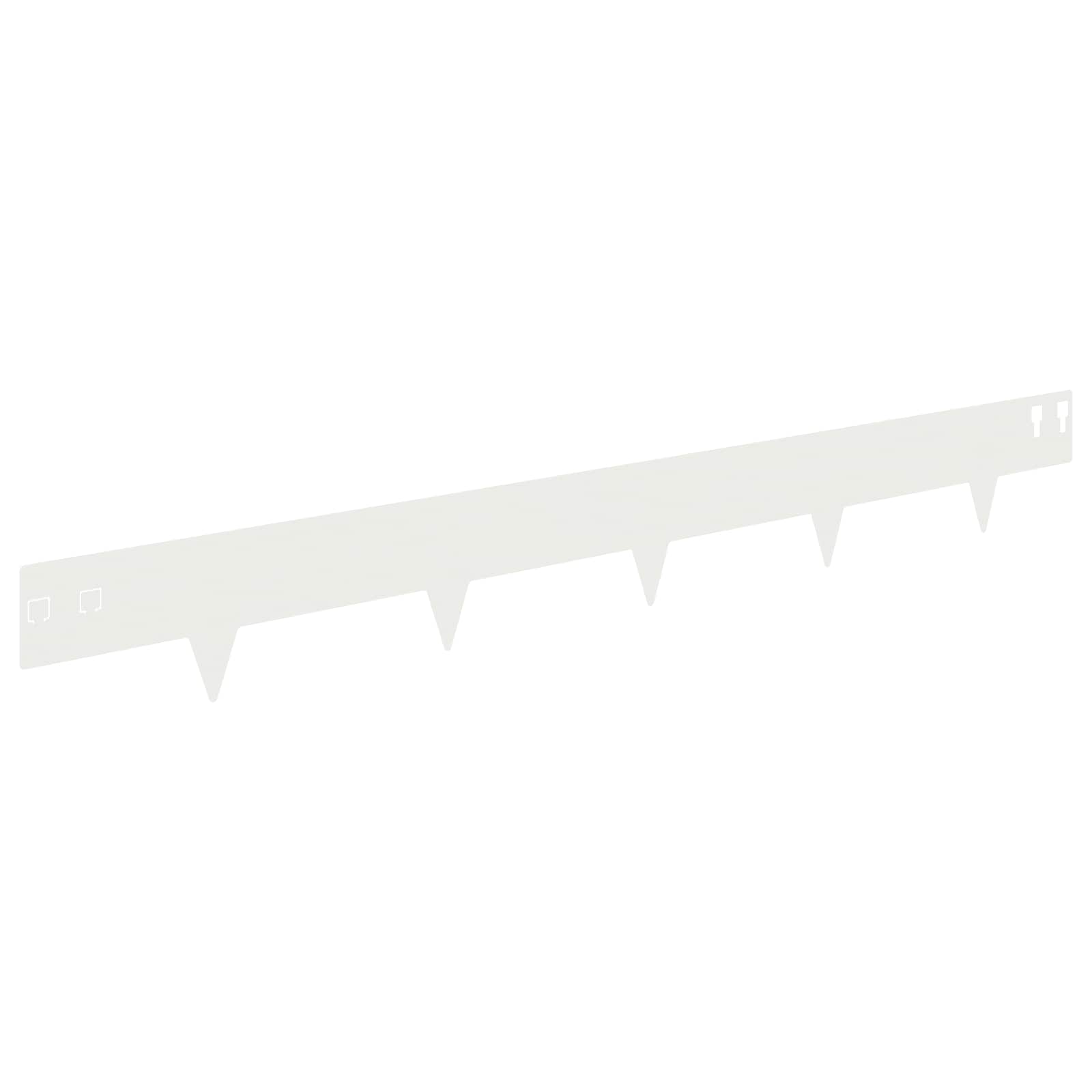 Gazonrand 10 st 100 x 12 cm Staal Wit