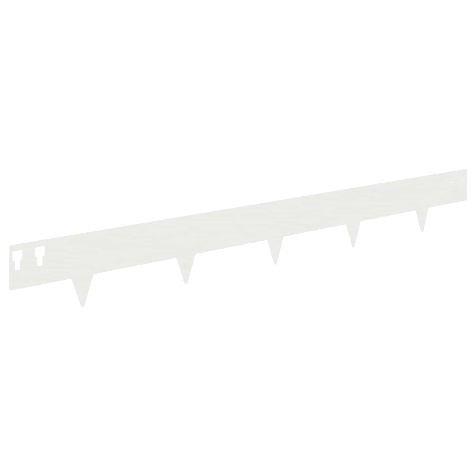 Gazonrand 50 st 100 x 12 cm Staal Wit