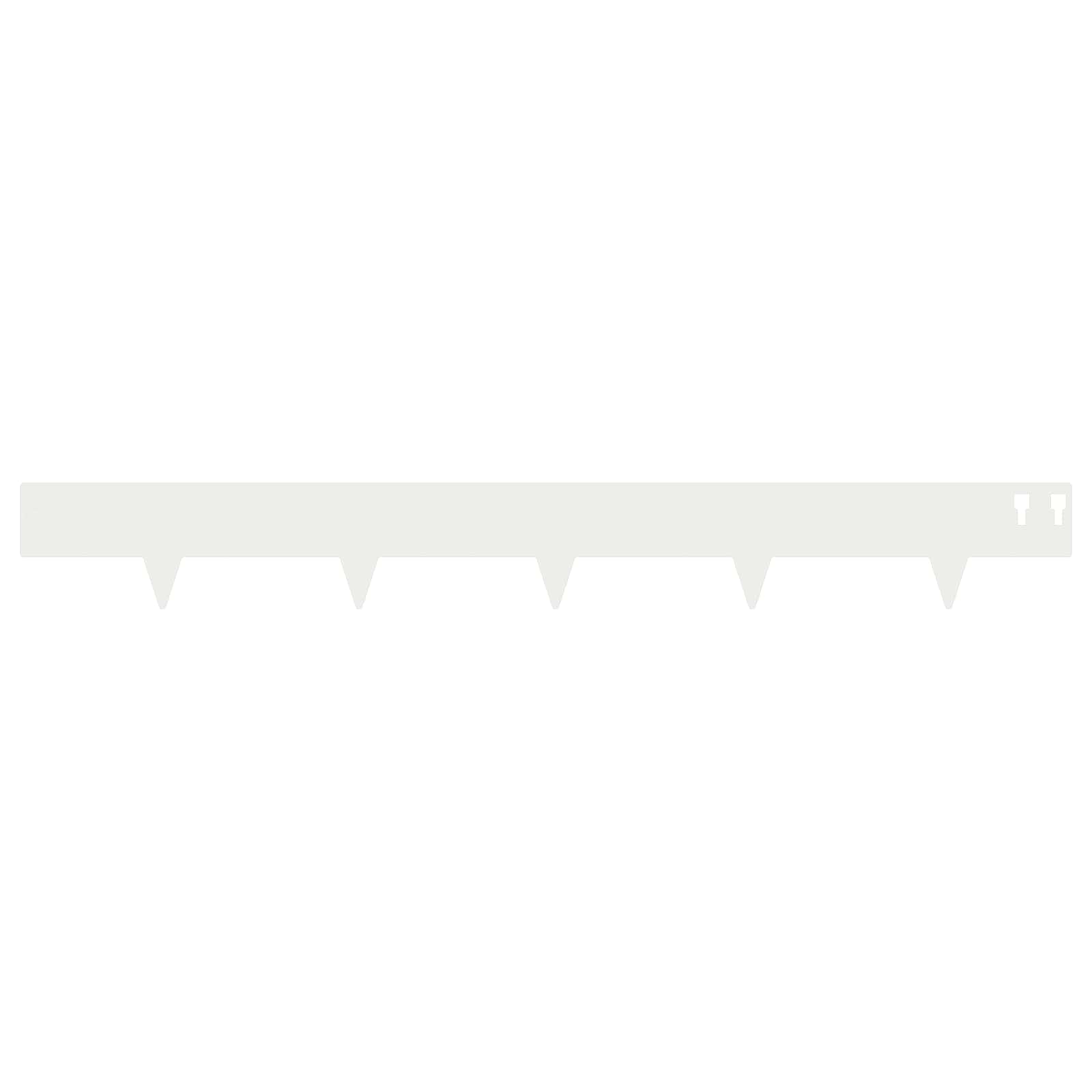 Gazonrand 50 st 100 x 12 cm Staal Wit